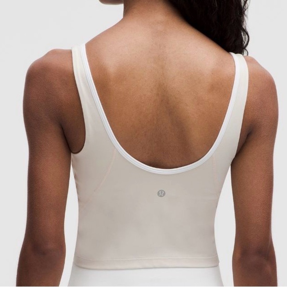 🍋LULULEMON Align Notched‎ neck tank top bone color size 12 - Picture 5 of 5